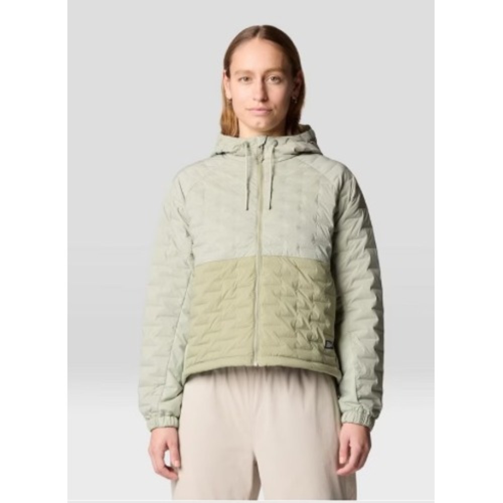 NWT Mountain Hardwear Stretchdown Full Zip Hooded Puffer Jacket Down Ski Womens